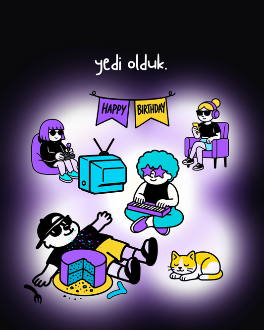 yedi olduk.