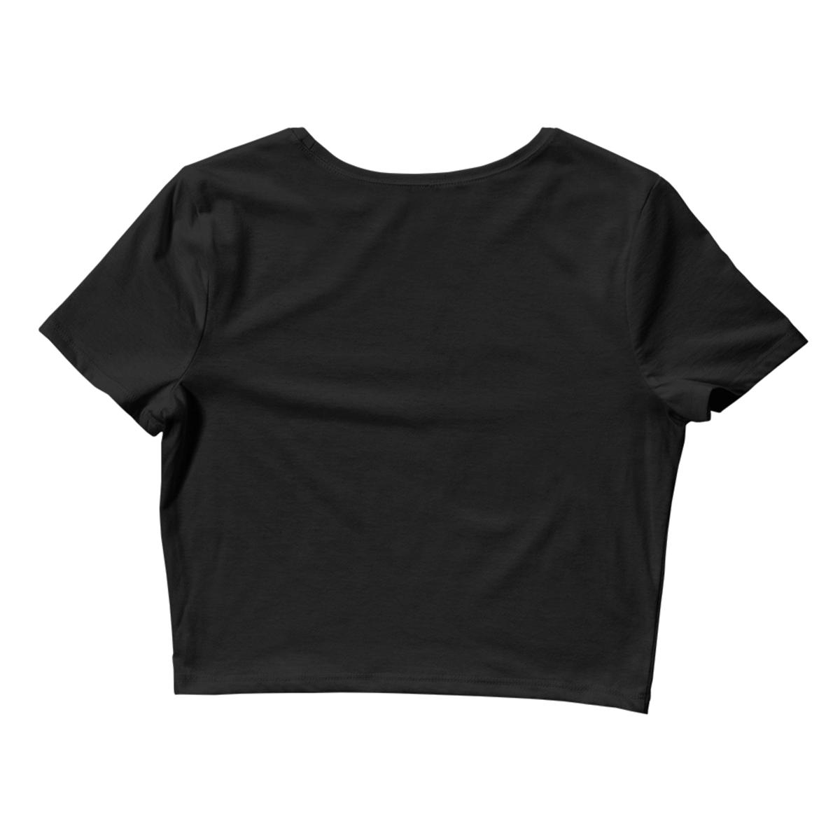 wow it's hot black crop t-shirt