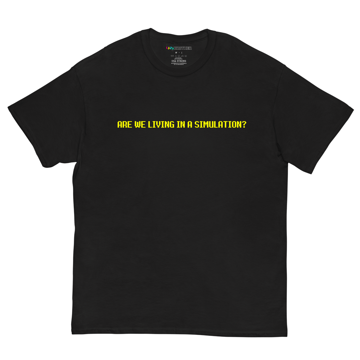 simulation black t-shirt