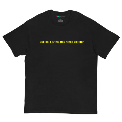 simulation black t-shirt