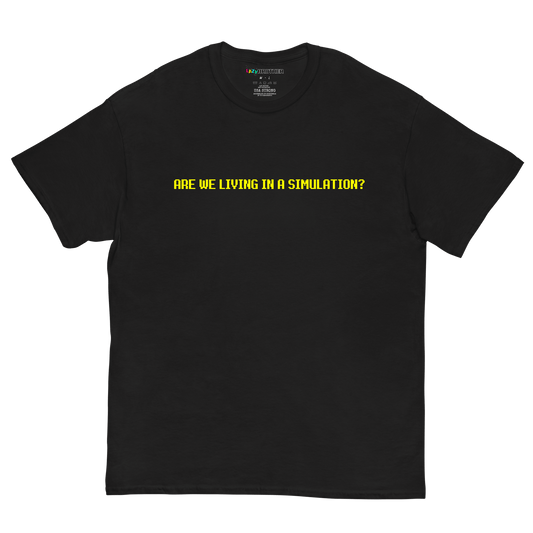 simulation siyah tişört
