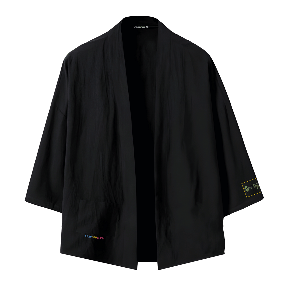 hungry shark siyah kimono ceket
