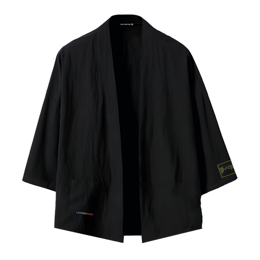 hungry shark siyah kimono ceket