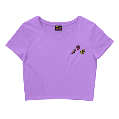 fruity lila crop tişört