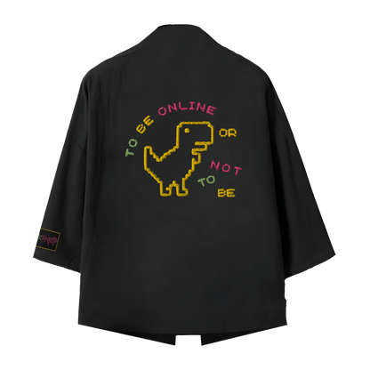 offline dinosaur siyah kimono ceket