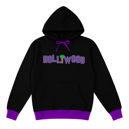 hollywood siyah kapüşonlu sweatshirt