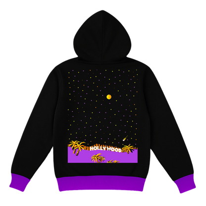 hollywood siyah kapüşonlu sweatshirt
