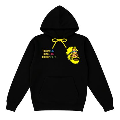 tune in siyah kapüşonlu sweatshirt