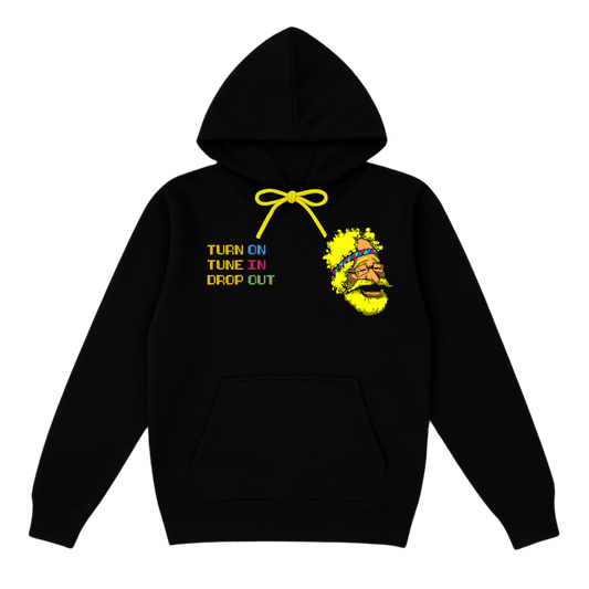tune in siyah kapüşonlu sweatshirt